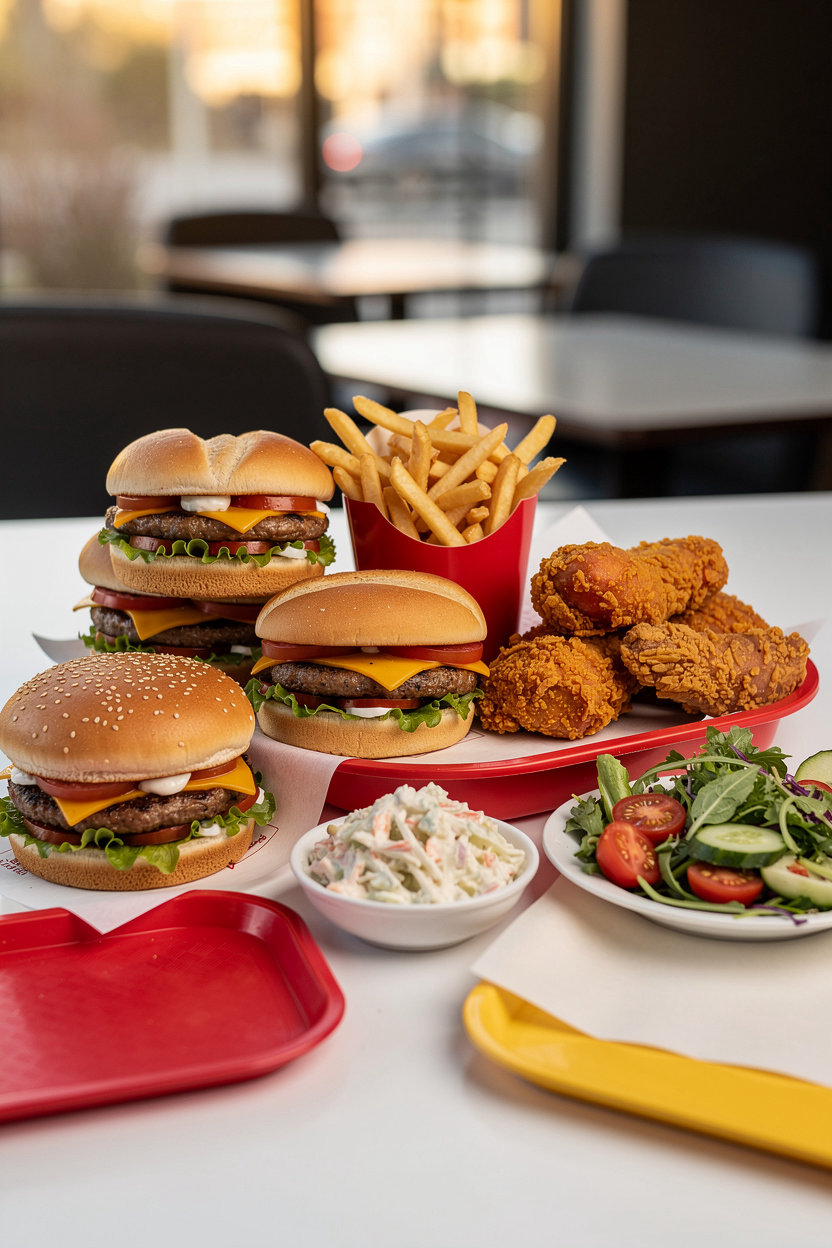 McDonald's Khuwair lunch and dinner menu featuring fresh burgers, fried chicken, and sides